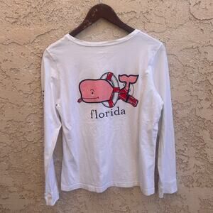 Vineyard Vines Florida Lifeguard Whale Long Sleeve Tee Size Womens Medium